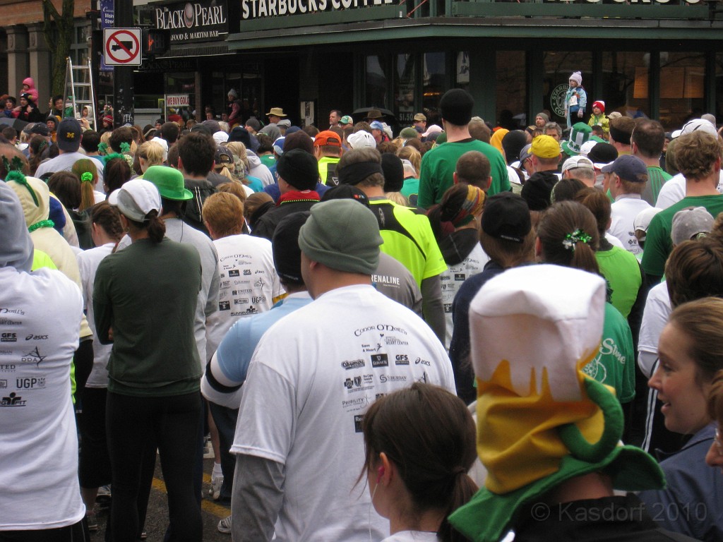 Shamrocks and Shenanigans 5K 2010 0440.jpg - The 2010 Shamrocks and Shenanigans 5K race in Ann Arbor MI. Cool and damp, and crowded. Getting lost in a sea of humanity... oh the humanity!